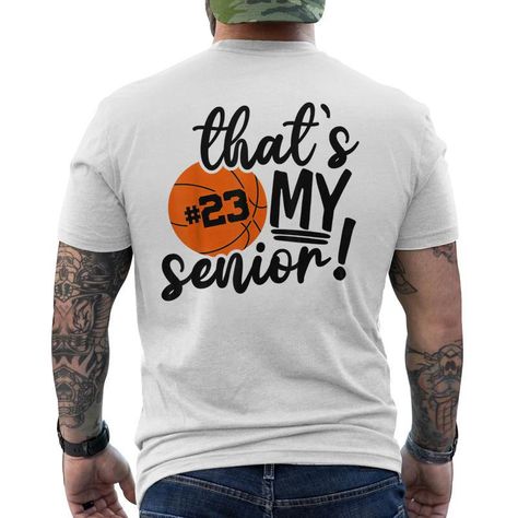 Shop Thats My Senior Basketball Senior Mom Dad Graduation 2023 Mens Back Print T Shirt. Available on many styles, sizes, and colors. Dad Shirt Ideas, Back Print T Shirt, Mens Back, Red Tee, Funny Graphics, Senior Year, Retro Chic, Mens Crew Neck, Dad To Be Shirts