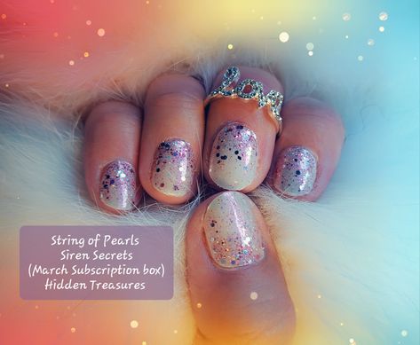 Color Play subscription box called Hidden Treasures ♡ Color Street Subscription Box Mani, Color Street Subscription Boxes, Color Street Mani, Glitter French Manicure, Glitter Dipped, Color Play, Eye Mascara, Street Nails, Clear Nails