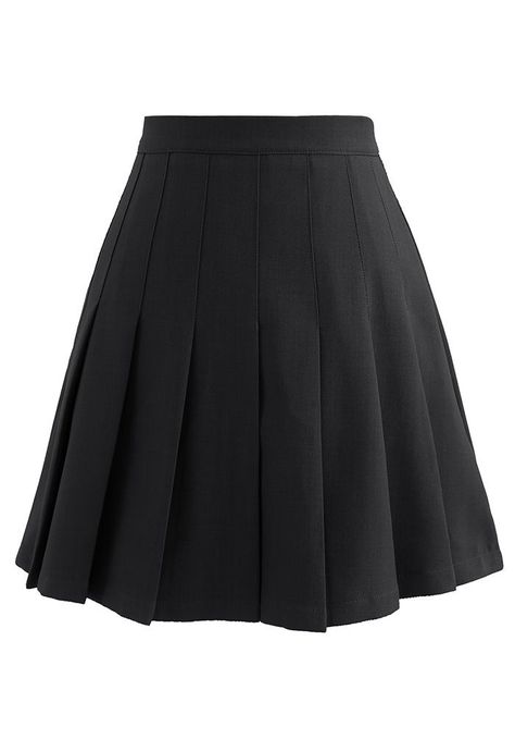 Black Uniform Skirt, Dark Acedima Outfits, Black Skirt Uniform, Black Uniform Outfits, Black Skirt Aesthetic, Black School Skirt, Black Skirt Pleated, Formal Skirts, High Waisted Black Skirt