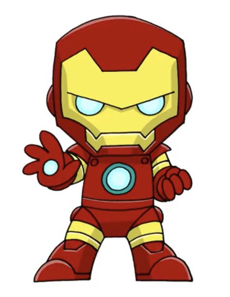 Chibi Marvel Characters, Iron Man Dibujo, Marvel Cartoon Drawings, Iron Man Cartoon, Iron Man Drawing, Superman Birthday, Chibi Marvel, Baby Avengers, Avengers Cartoon