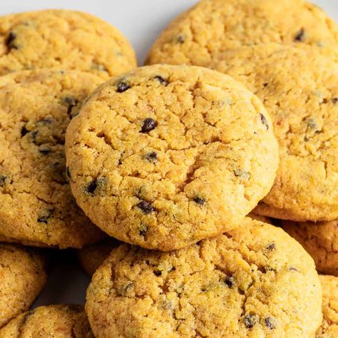 Rice Flour Pumpkin Cookies With Chocolate Chips (No Eggs) Easy Pumpkin Cookies, Rice Flour Cookies, Homemade Honey Mustard Sauce, Old Fashioned Molasses Cookies, Christmas Spritz Cookies, Famous Amos Cookies, Hawaiian Cookies, Pumpkin Cookies Easy, Cookies With Chocolate Chips