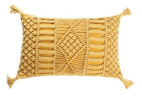 Macrame Cushion Cover, Macrame Cushion, Yellow Macrame, Macrame Pillow, Crochet Pillow Cover, Handmade Cushion Covers, Estilo Boho Chic, Pink Ivory, Boho Macrame