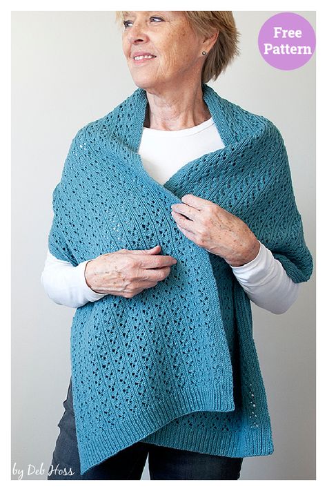 Thanksgiving Thoughts, Wrap Knitting Pattern, Free Knit Shawl Patterns, Knit Wrap Pattern, Knitting Pattern Easy, Easy Knitting Projects, Lace Knitting Patterns, Shawl Knitting Patterns, Shawl Patterns