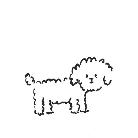 Poodle Tattoo, Cocoppa Wallpaper, Cute Doodles Drawings, Dog Illustration, Cute Easy Drawings, Dog Tattoos, Dog Drawing, Doodle Drawings, Cute Doodles