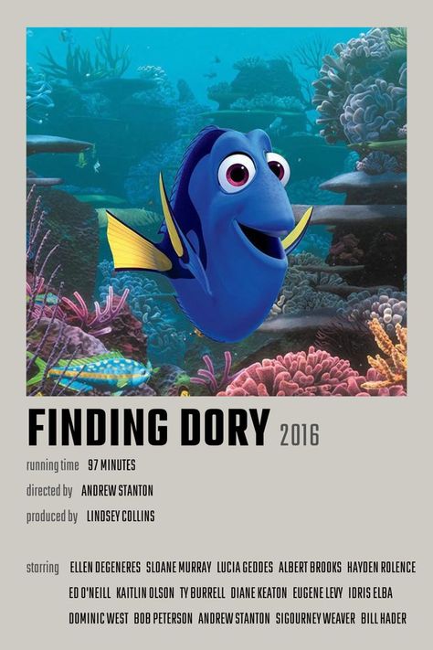 Finding Dory Movie Poster Finding Dory Movie Poster, Finding Nemo Poster, Finding Dory Movie, Nemo Movie, Finding Nemo Movie, Disney Finding Dory, Disney Movie Posters, Kids Moves, Animation Movie