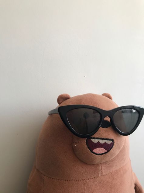 My cute bear 🧡 Aesthetic Teddy Bear, Aesthetic Teddy, Bear With Glasses, Bear Aesthetic, Glasses Aesthetic, Monday Memes, Happy Birthday Meme, Baby Memes, Boyfriend Memes