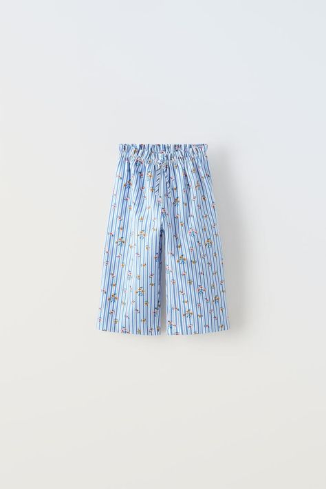 Cart - ZARA United States Poplin Pants, Floral Trousers, Crochet Shirt, Skorts, Printed Pants, Blazer Dress, Zara United States, Trouser Jeans, Jeans Shorts