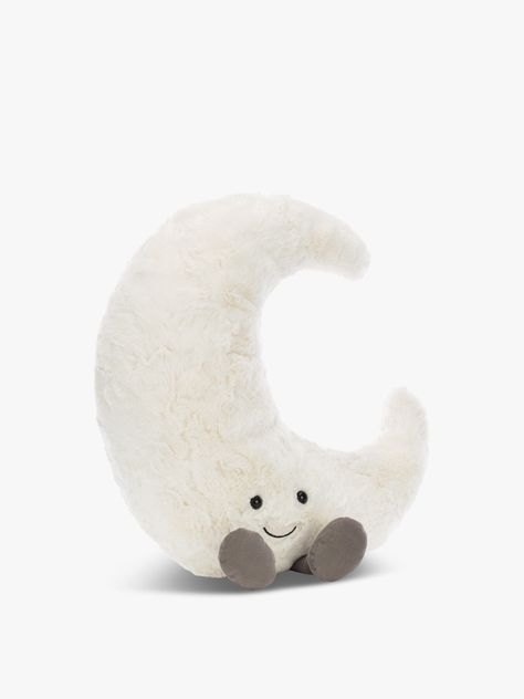 Jelly Cat White Background, Moon Stuffed Animal, Moon Jelly Cat, Plushies Jellycat, Moon Jellycat, White Jellycat, White Wishlist, Jellycat Wishlist, Jellycat Amuseable