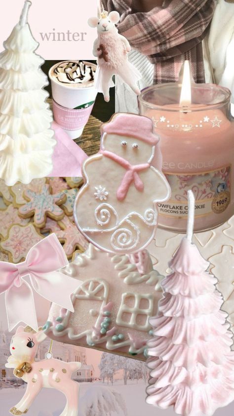 Pink Gingerbread House Candle Soft Pink Princess Vanilla Sparkly Winter White Wonderland Pink Christmas Aesthetic, Winter Princess, Princess Aesthetic, Christmas Kitchen, Christmas Gingerbread, Pink Princess, Christmas Aesthetic, Christmas Winter, Pink Christmas