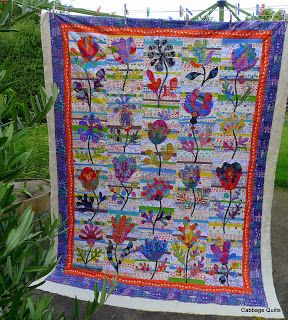 Glorious Applique Baby Quilts To Make, Flower Garden Quilt, Japanese Quilts, Flower Quilts, String Quilts, Quilt Art, Flower Quilt, Garden Quilt, Machine Applique