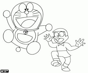 Doraemon and Nobita,the protagonists coloring page Doraemon Coloring Pages, Easy Cartoon, Cartoon Drawings Sketches, Cartoon Art Drawing, Kebaya Brokat, Doremon Cartoon, English Worksheet, Doraemon Cartoon, Easy Cartoon Drawings