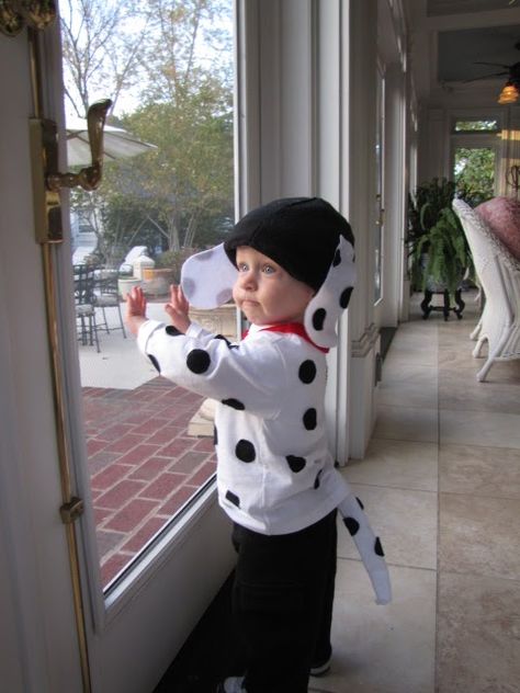 kids diy dog costumes | Have to say the subject is pretty cute with or without the costume :) Dalmation Costume Toddler Boy, Diy Dog Costumes For Kids, Puppy Halloween Costume For Kids, Diy Dalmation Costume Kids, Diy Dog Costume For Kids, Kids Dog Costume, Toddler Dog Costume, Puppy Costume For Kids, Baby Dog Costume