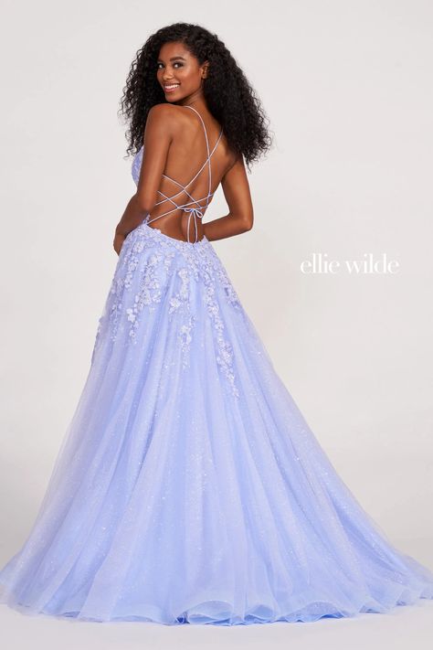 Ball Gown Floral, Ellie Wilde Prom Dresses, Long Ball Gown, Gown Floral, 2023 Prom, Light Blue Prom Dress, Navy Blue Bridesmaid Dresses, Formal Prom Dress, Gold Prom Dresses