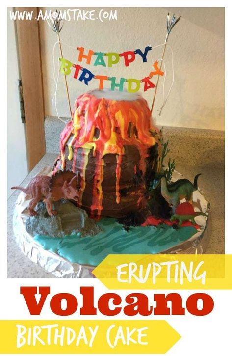 Erupting Volcano Birthday CakeErupting Volcano Birthday Cake Volcano Birthday Cake, Volcano Birthday, Volcano Cake, Erupting Volcano, Dinosaur Birthday Cakes, Dinosaur Party, Fun Activities For Kids, Dinosaur Birthday, Craft Activities For Kids