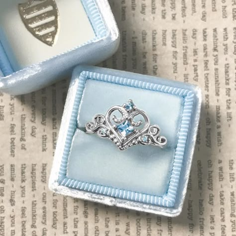 A Cinderella Story.  Link in bio! . . . #princess #tiara #queen #crown #royal #aquamarine #fairytale #sparkle #pretty #love #instagood #instastyle #instafashion #fashion #style #accessories #cute #jewelry #promisering #engagementring #weddings #themrsbox #love #spring #bridal #inspiration #somethingblue http://jwl.io/3c81c Cinderella Engagement Rings, Cinderella Quince, 15 Party Ideas Quinceanera, Cinderella Ring, Cinderella Quinceanera Themes, 15 Party Ideas, Princess Tiara Ring, Cinderella Sweet 16, Cinderella Quinceanera