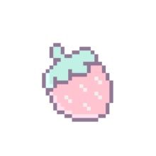 Pixel Art, Pink, White, Art