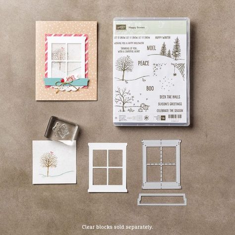 happy scenes hearth home thinlits dies stampinup Window Cards, Happy Winter, Homemade Holiday, Hearth And Home, Shaker Cards, Holiday Catalog, Pretty Cards, Stamp Crafts, Christmas Cards Handmade