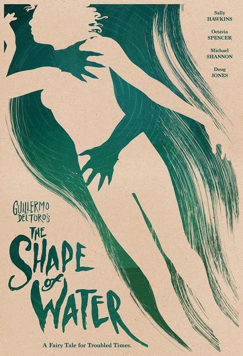 The Shape of Water Water Movie, Shape Of Water, Beau Film, The Shape Of Water, Film Posters Art, Movie Artwork, Water Poster, Film Poster Design, Minimal Movie Posters