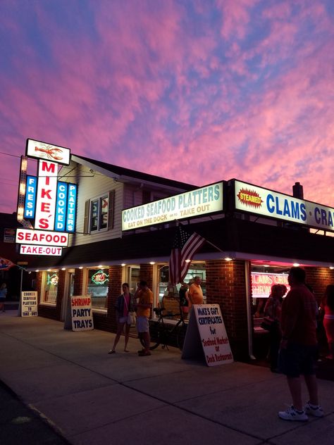 Mike's Seafood Sea Isle City, NJ Taylor Swift Family, Sea Isle City Nj, Sea Isle City, New York Harbor, Beach Room, Back Bay, Ellis Island, Aesthetic Board, Train Tickets