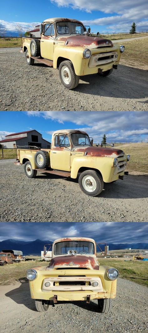 1957 International Harvester S120 vintage [original survivor] Vintage Trucks For Sale, International Pickup Truck, International Harvester Truck, Vintage Pickup, Side Work, Vintage Pickup Trucks, Winch Bumpers, International Harvester, Vintage Trucks