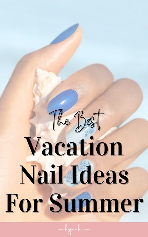 This post has 35 Summer Beach Nail Ideas. From cute little seashells to blue waves and turtles there will surely be some amazing nail inspo for your next summer vacation manicure! Key West Nails, Beach Vacation Nail Ideas, Vacation Manicure, Beach Vacation Nails, Beach Manicure, Beach Nail Ideas, Pink Nails Opi, Pool Nails, Vacation Nails Beach