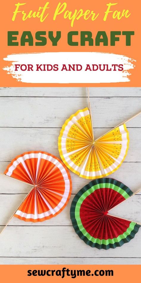 Fruit Day Activities For Kids, Caribbean Crafts, Tropical Activities, Diy Fans, June Crafts, Lemon Crafts, Summer Arts And Crafts, Babysitting Crafts, Fruit Crafts