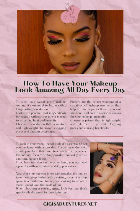 If you want to wear makeup even in the hottest weather, these are all the ultimate Summer makeup tips! From how to stop your full face from melting, to how to properly apply makeup for the toughest weather - get ready to look your best! Melting Makeup, Tips For Sensitive Skin, Melted Makeup, Sweat Proof Makeup, Every Day Makeup, Tattoo Coloring Book, Easter Coloring Book, Long Lasting Foundation, Christmas Activity Book