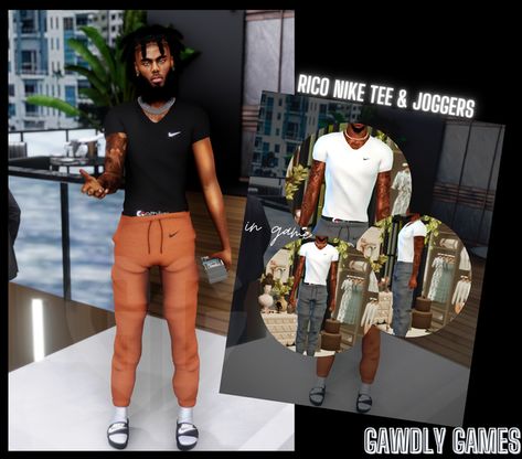 Rico Tee & Joggers | Patreon Sims 4 Cc Sweatpants Men, Sims 4 Urban Cc Clothing Male Patreon, Urban Male Cc Sims 4 Clothes, Sims 4 Mens Clothes Cc Patreon, Sims 4 Male Clothes Cc Patreon, Sims 4 Cc Male Clothes Patreon Free, Sims 4 Male, Sims 4 Men Clothing, Urban Male