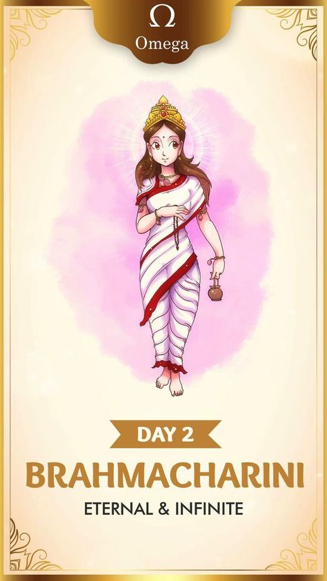 Day 2 Navarathri, 2 Day Of Navratri, Navratri Day 2 Video, Navratri 2 Day Devi, Brahmacharini Mata Day 2, 3 October Navratri 2024, Bhramacharini Devi Images, Bhramcharni Maa Day 2, Navratri First Day Devi