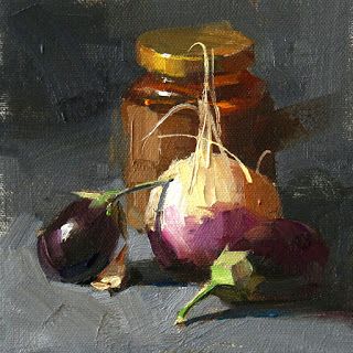 Qiang Huang Painting, Quang Ho, Qiang Huang, Egg Plants, Cubist Paintings, Still Life Oil Painting, Still Life Drawing, Daily Painting, Realism Art