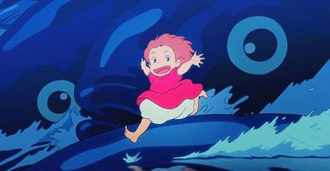 Ghibli Gif, Gif Studio, Ponyo Anime, Studio Ghibli Films, Art Studio Ghibli, Studio Ghibli Fanart, Ghibli Studio, Studio Ghibli Movies, Studio Ghibli Art