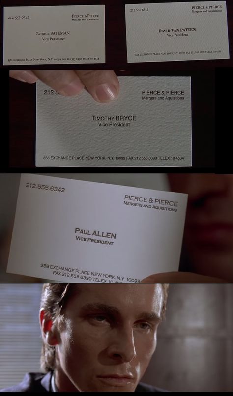 American Psycho business cards American Physco Stills, American Physco Business Card, The American Physco, America Physco, Paul Allen American Physco, American Physco Aesthetic, American Physco Wallpaper, American Phsyco, American Pshyco Aesthetic