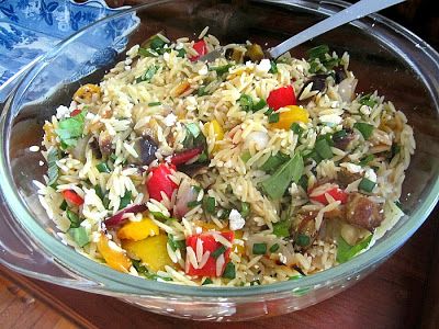 Ina Garden, Orzo Dishes, Taco Side Dishes, Veggie Pasta Salad, Roasted Vegetable Pasta, Roasted Vegetable Salad, Orzo Pasta Salad, Orzo Recipes, Orzo Salad