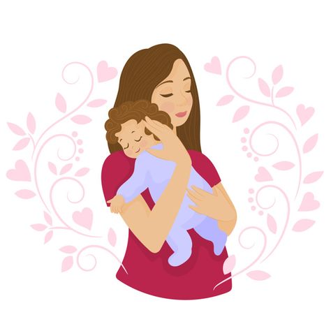 Floral Baby, Baby Love, Premium Vector, Mother's Day, For Free, Floral