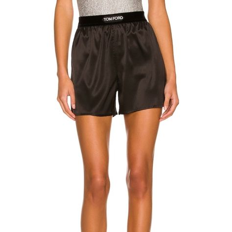 Black Tom Ford Silk Shorts Black Silk Shorts Outfit, Silk Shorts Outfit, Tom Ford Pants, Black Toms, Silk Shorts, Black Silk, Tom Ford, Short Outfits, Ford