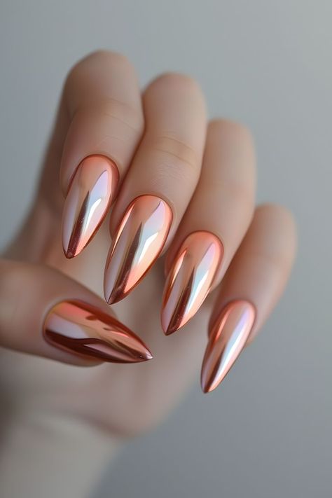 rose gold chrome nails, trendy nails, chrome nail colors, summer nails, chrome manicure, rose aura nails, bright summer nails, natural chrome nails, minimalist nails, chrome nail art, graduation nails, rose chrome nail art, cute nails, elegant chrome nails, summer chrome nails, wedding nails, aura nails, chrome nails designs, graduation nails acrylic, ombre chrome nails, classic chrome nails, date night beauty, nail inspo, summer nails 2024, nail art, nail designs summer, ombre nails Chrome Nail Colors, Ombre Chrome Nails, Gold Chrome Nails, Aura Nails, Pink Chrome Nails, Chrome Nails Designs, Chrome Nail, Ombre Acrylic Nails, Metallic Nails