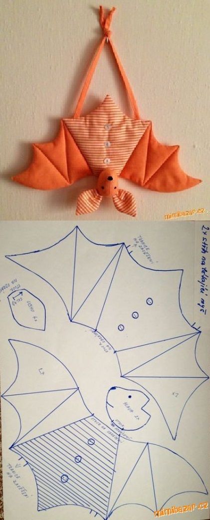 Cute bat. . . Halloween Sewing Patterns, Moldes Halloween, Halloween Sewing, Crafts Sewing Patterns, Sewing Stuffed Animals, Costura Diy, Halloween Quilts, Beginner Sewing Projects Easy, Creation Couture