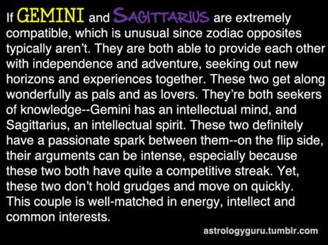 Gemini and Sagittarius Sagittarius Gemini Compatibility, Leo Compatibility, All About Leo, Sagittarius Compatibility, Gemini Compatibility, Gemini And Sagittarius, Sagittarius Girl, Gemini Girl, Gemini Quotes