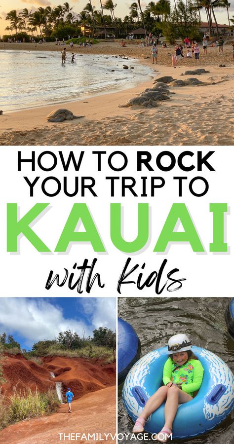 Discover the best things to do in Kauai with kids! From exploring lush landscapes and beautiful beaches to thrilling adventures and cultural experiences, our guide has everything you need to make your family vacation unforgettable. Pin this for tips on exploring Kauai with children! | Kauai with kids things to do | Kauai family trip | Kauai things to do | Kauai Hawaii things to do | Kauai activities with kids | Kauai activities with toddlers #Hawaii #Kauai #familytravel #travel #vacation Kauai With Kids, Kauai Things To Do, Hawaii With Kids, Kauai Activities, Hawaii Vacation Tips, Hawaii Itinerary, Kauai Travel, Hawaii Things To Do, Hawaii Travel Guide