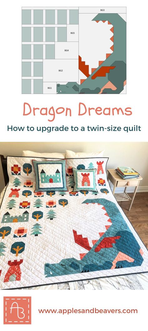 Dragon Dreams Quilt Pattern, Dragon Dreams Quilt, Dragon Quilt Pattern Free, Dragon Quilt Pattern, Dragon Baby Quilt, Twin Quilt Pattern, Crib Quilt Pattern, Dragon Quilt, Animal Baby Quilt