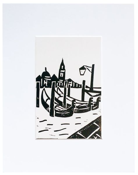 #Venice gondola #linoprint print 52 week 30 Venice Tattoo, Venice Gondola, Foam Stamps, Linocut Printmaking, Pen Drawings, Venice Canals, Day Dreaming, Block Printing, Last Post