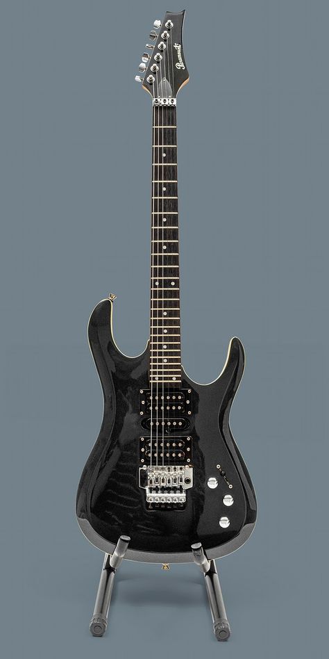 Black Paramount electric guitar on a black guitar stand, JANUARY 29, 2020 - BANGKOK, THAILAND | premium image by rawpixel.com / kanate Black Electric Guitar, Photo Elements, Black Guitar, Guitar Electric, Guitar Painting, Guitar Stand, Rock Guitar, Tom Kaulitz, January 29