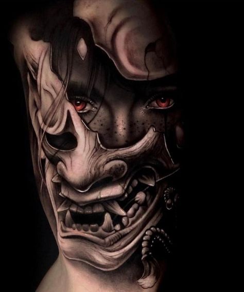 Samurai Face Tattoo, Japanese Samurai Tattoo, Samurai Face, Mask Tattoo, Samurai Tattoo, Japanese Samurai, Face Tattoo, Face Mask, I Hope