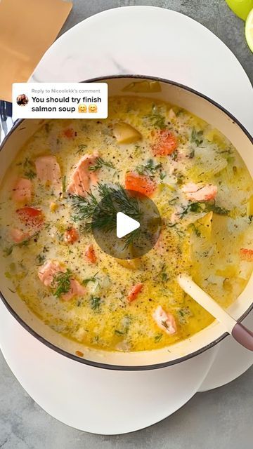 Mediterranean Diet Plan | 🫒🥘A creamy Finnish salmon soup with leeks🥑🍋

🙏 Thank you: la.cuisine.de.geraldine

🔥 Type "Yes" If you Want to Get More FREE Recipes from... | Instagram Finnish Salmon Soup, Soup With Leeks, Fish Broth, Recipe For Salmon, Leek Quiche, Best Soups, Salmon Soup, Fresh Salmon, Mediterranean Diet Plan