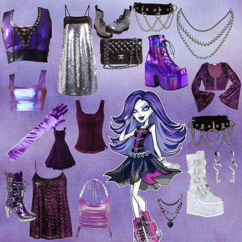 Monster High Cosplay Spectra, Spectra Vondergeist Aesthetic Outfit, Kjersti Trollson Aesthetic, Monster High Costumes Aesthetic, Spectra Vondergeist Costume, Spectra Monster High Costume, Spectra Vondergeist Cosplay, Spectra Cosplay, Spectra Costume