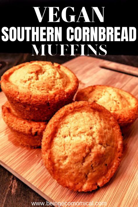 Thanksgiving Dinner Side Dishes, Vegan Corn Muffins, Vegan Cornbread Muffins, Easter Dinner Side Dishes, Side Dish Ideas, Vegan Cornbread, Delicious Cornbread, Vegan Soul Food, Louisiana Style