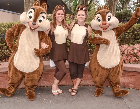 Happy Halloween from your favorite Chipmunks! 🐿🐿 Here’s 3 years of Chip & Dale costumes! Which did we do best?! Regular Chip & Dale, MNSSHP… Chip And Dale Disney Outfits, Chip And Dale Running Costume, Chip And Dale Costume Diy, Chip And Dale Disneybound, Chip And Dale Costume, Rundisney Outfits, Tic Et Tac Disney, Disney Running Outfits, Halloween Costumes Funny