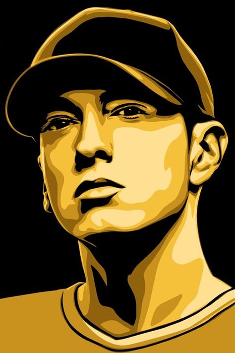 Eminem Folder Ideas, Images Pop Art, Eminem Wallpapers, Vector Portrait Illustration, Capas Samsung, Monochromatic Art, Hip Hop Artwork, Hype Wallpaper, Rapper Art