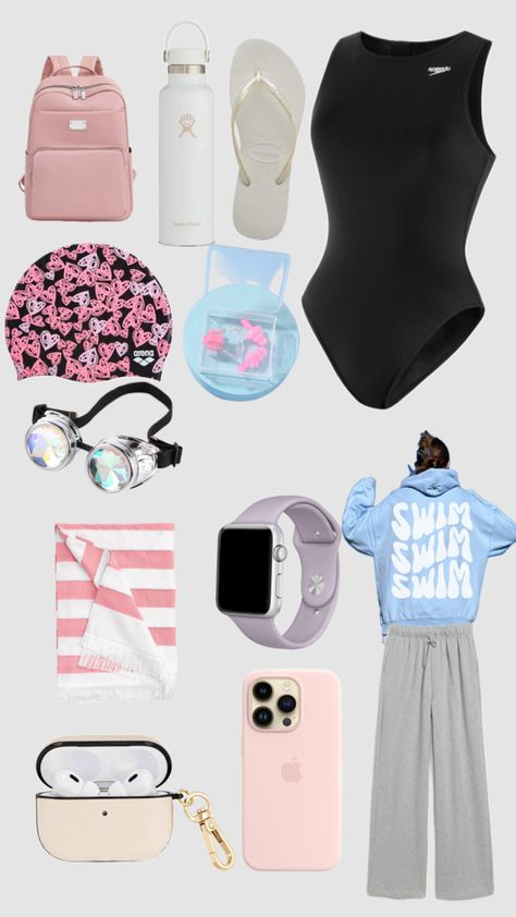 Swim 🩱🤿💗💗 Sporty Girl Aesthetic, Swimmers Life, Swimming Equipment, Swimming Kit, Swimming Classes, Swim Life, Swimming Quotes, Competitive Swimming, Swim Meet