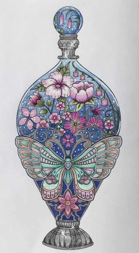 World Of Flowers Johanna Basford, Johanna Basford World Of Flowers, Flowers Board, Joanna Basford Coloring, World Of Flowers, Joanna Basford, Butterflies Art, Beautiful Butterflies Art, Coloring Ideas